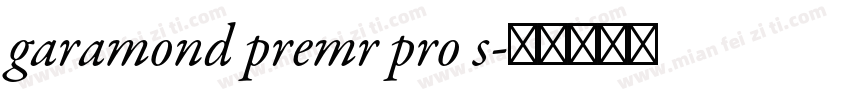 garamond premr pro s字体转换